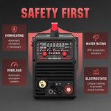 MIG Welder,110V Flux Core Welder Flux Core MIG/Lift TIG/Stick 3-in-1 Large LED Digital Display Welding Machine IGBT Inverter Welder FLUX-135PRO image 3