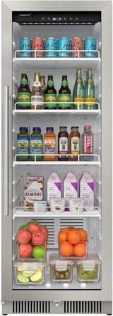 EdgeStar VBM101 22" Wide 10.1 Cu. Ft. Commercial Beverage Merchandiser – Stainless Steel, Temp Alarm, Reversible Door image 4