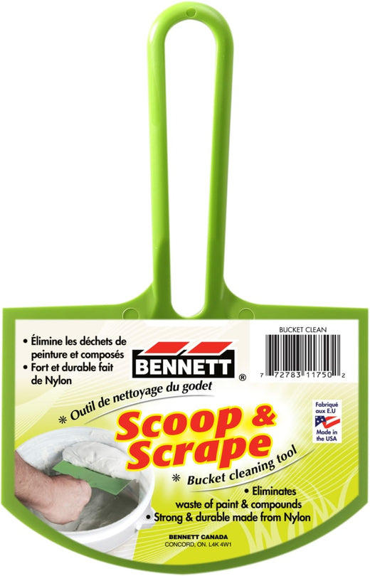 Bennett Plastic Paint Bucket Clean Scoop, 6-in