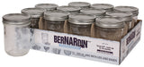 Bernardin Wide Mouth Decorative Glass Mason Jars with Snap Lids, 500 mL, 12 Count
