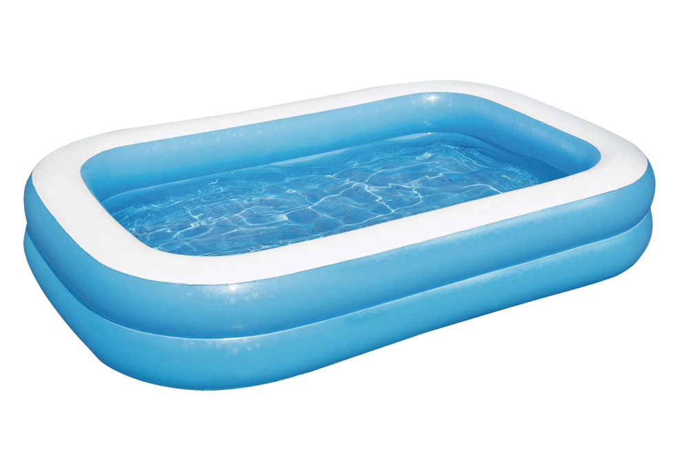 Bestway Rectangular Inflatable Family Wading Pool, 8.5-ft x 5.8-ft x 20-in