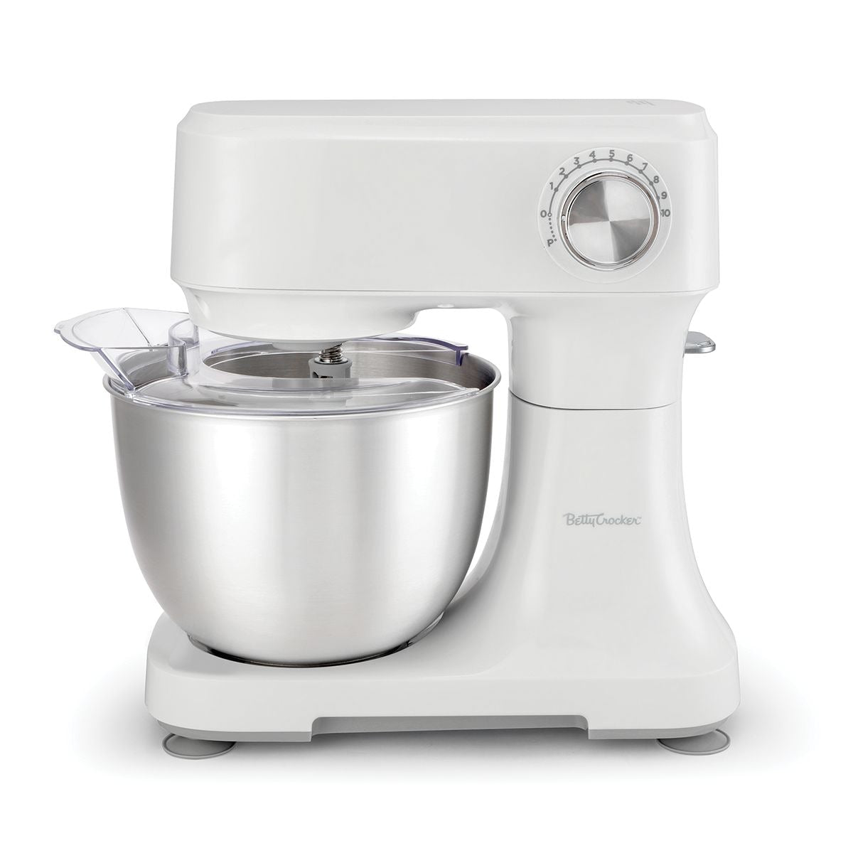 Betty Crocker 300W 10-Speed Stand Mixer, White