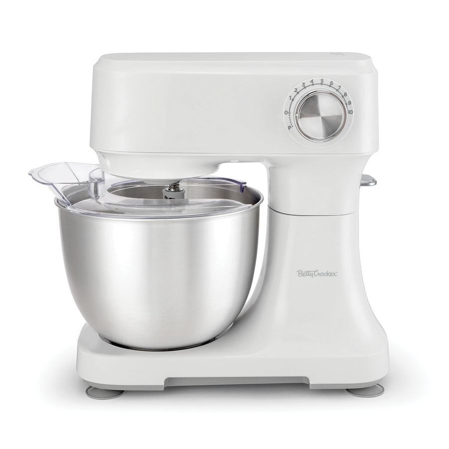 Betty Crocker 300W 10-Speed Stand Mixer, White
