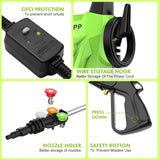 Electric high-pressure cleaning machine, foam sprayer, 4 quick-connect high-pressure nozzles, 2400 pounds/square inch 2.4 gallons/minute powerful cleaning machine, high-pressure cleaning equipment for image 3
