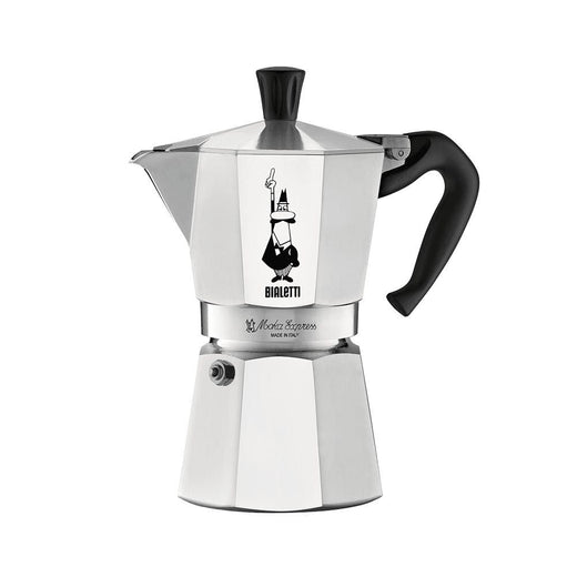 Bialetti Moka Pot with Ergonomic Anti-Scale Handle, 6-Cup