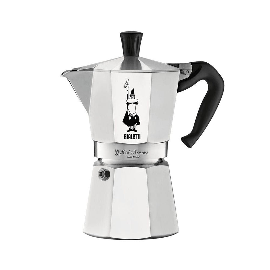 Bialetti Moka Pot with Ergonomic Anti-Scale Handle, 6-Cup