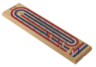 Bicycle 3-Track Color Coded Wooden Cribbage Board, Ages 14+