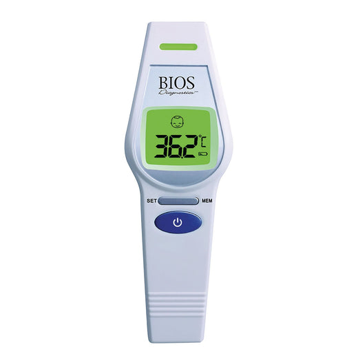 Bios Diagnostics Non-Contact Digital Infrared Forehead Thermometer, 1-Second Reading
