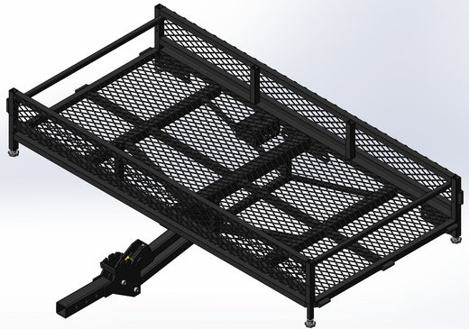 Black Bulldog Hitch Mount Adjustable Height Cargo Carrier