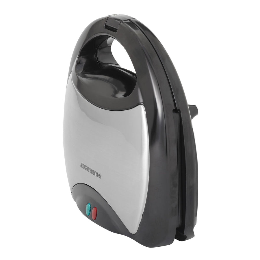 Black & Decker 4-in-1 Round Compact Waffle Maker with Interchangeable Plates & Indicator Lights