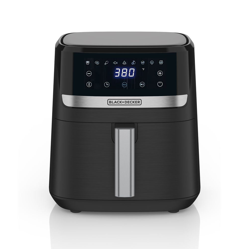 Black & Decker 8-in-1 Digital Air Fryer with Non-Stick Cooking Basket, 6-qt