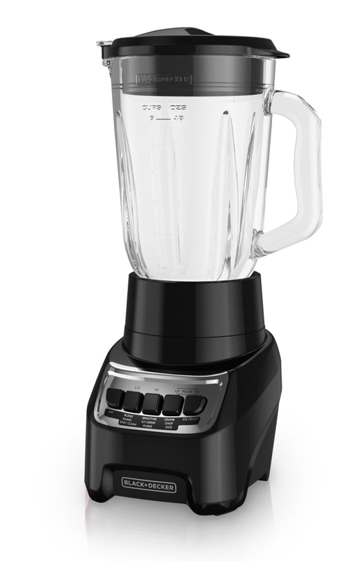 Black & Decker Blender Power Crush 4-Speed Piano Key, Black, 700W