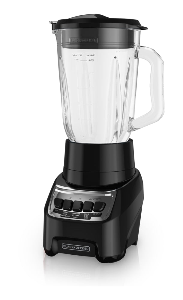 Black & Decker Blender Power Crush 4-Speed Piano Key, Black, 700W