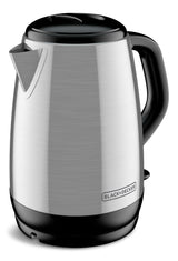Black & Decker Cordless Electric Kettle with Auto Shut Off, Stainless Steel, 1.7L