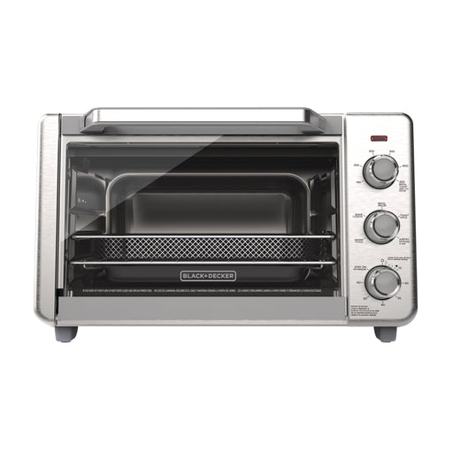 Black & Decker Crisp 'N bake 6-Slice Air Fryer Toaster Oven, Stainless Steel, 5 Cooking Functions