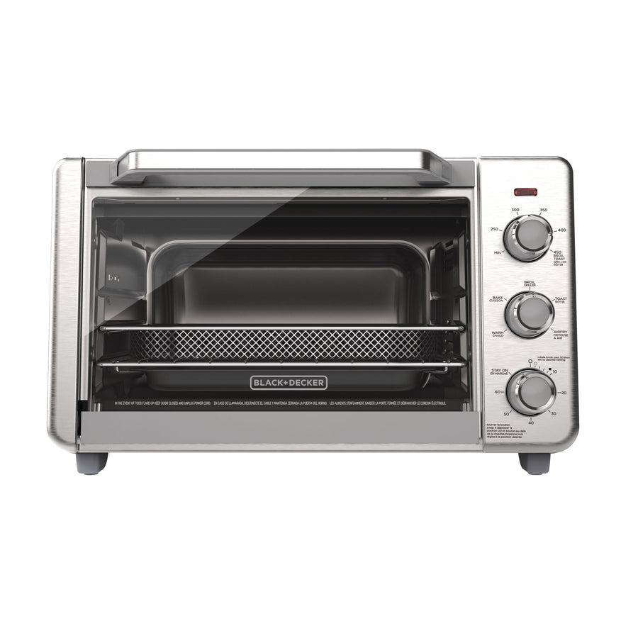Black & Decker Crisp 'N bake 6-Slice Air Fryer Toaster Oven, Stainless Steel, 5 Cooking Functions