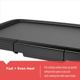 Black & Decker Family Sized Electric Griddle, Black, 20-in x 11-in image 7