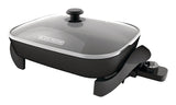 Black & Decker Family-Sized Non-Stick Electric Skillet, Black, 12x15-in