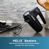 Black & Decker Helix Hand Mixer, Premium Performance 5 Speed Hand Mixer, Includes 5 Attachments and Case, Black image 6