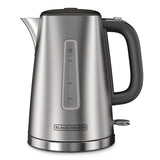 Black & Decker Kitchen Tools Cordless Electric Kettle with Auto Shut Off, Stainless Steel, 1.7L