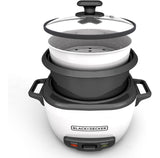 Black & Decker Rice Cooker & Non-Stick Steamer White, 16 Cups image 5