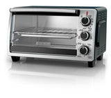 Black & Decker Toaster Oven with 4 Functions, Stainless Steel, 6-Slices