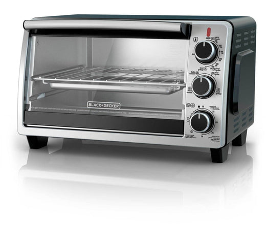 Black & Decker Toaster Oven with 4 Functions, Stainless Steel, 6-Slices