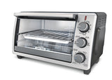 Black & Decker Toaster Oven with 4 Functions, Stainless Steel, 6-Slices image 3
