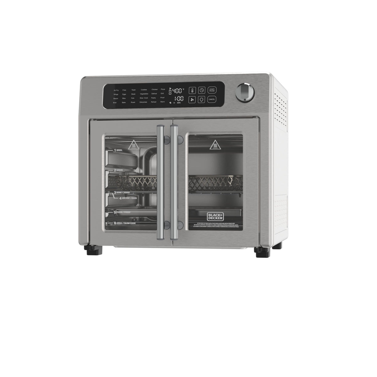 Black N Decker French Door Toaster Oven and Air Fryer, 26-Qt