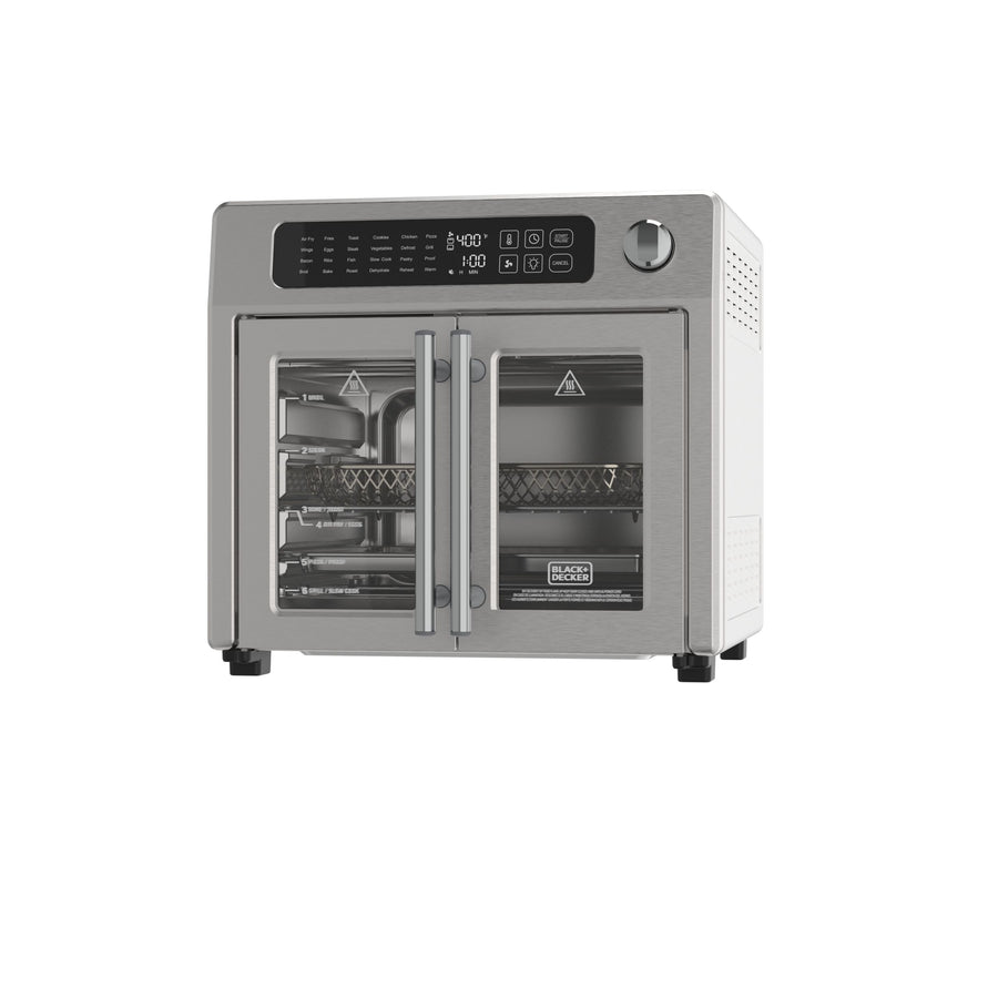 Black N Decker French Door Toaster Oven and Air Fryer, 26-Qt