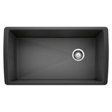 Blanco Diamond SILGRANIT 33-in Super Single Undermount Kitchen Sink, Anthracite