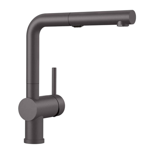 Blanco Linus Low Arc Pull-Out Dual-Spray Kitchen Faucet, Cinder