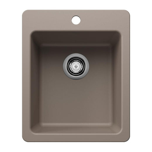 Blanco Liven SILGRANIT 17-in Dual Mount Bar Sink, Truffle