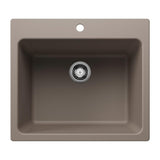 Blanco Liven SILGRANIT 25-in Single Bowl Dual Mount Laundry Sink, Truffle