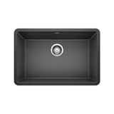 Blanco Precis SILGRANIT 27-in Single Bowl Undermount Kitchen Sink, Anthracite