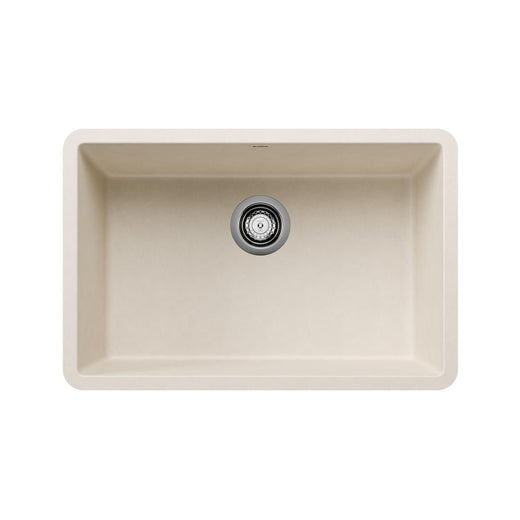 Blanco Precis SILGRANIT 27-in Single Bowl Undermount Kitchen Sink, Soft White