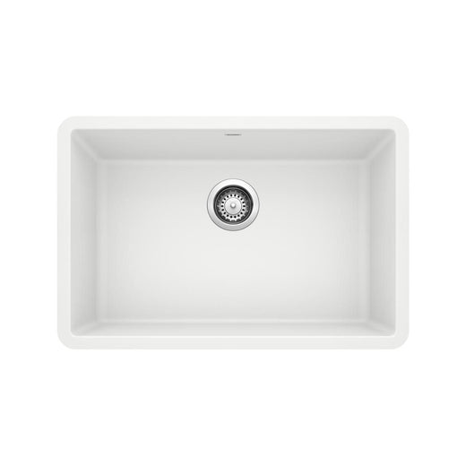 Blanco Precis SILGRANIT 27-in Single Bowl Undermount Kitchen Sink, White