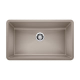 Blanco Precis SILGRANIT 32-in Super Single Undermount Kitchen Sink, Truffle
