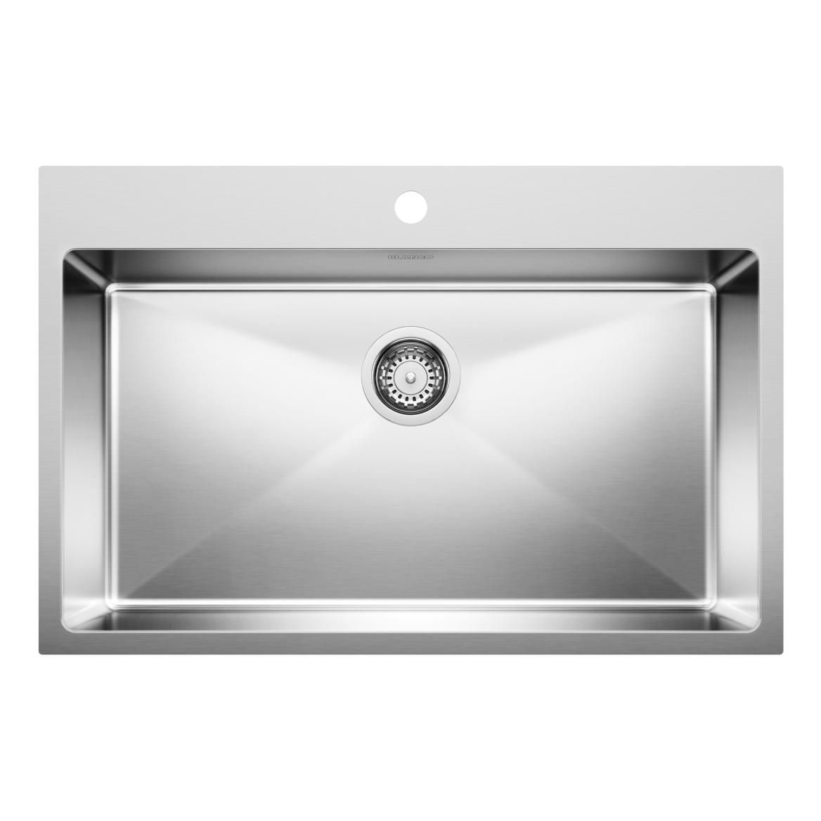 Blanco Quatrus R15 31-in Single Bowl Dual Mount Stainless Steel Kitchen Sink