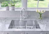 Blanco Quatrus R15 33-in 60/40 Double Bowl Undermount Stainless Steel Kitchen Sink image 3
