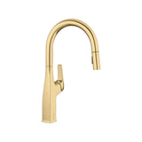 Blanco Rivana High-Arc Pull-Down Dual-Spray Kitchen Faucet, Satin Gold