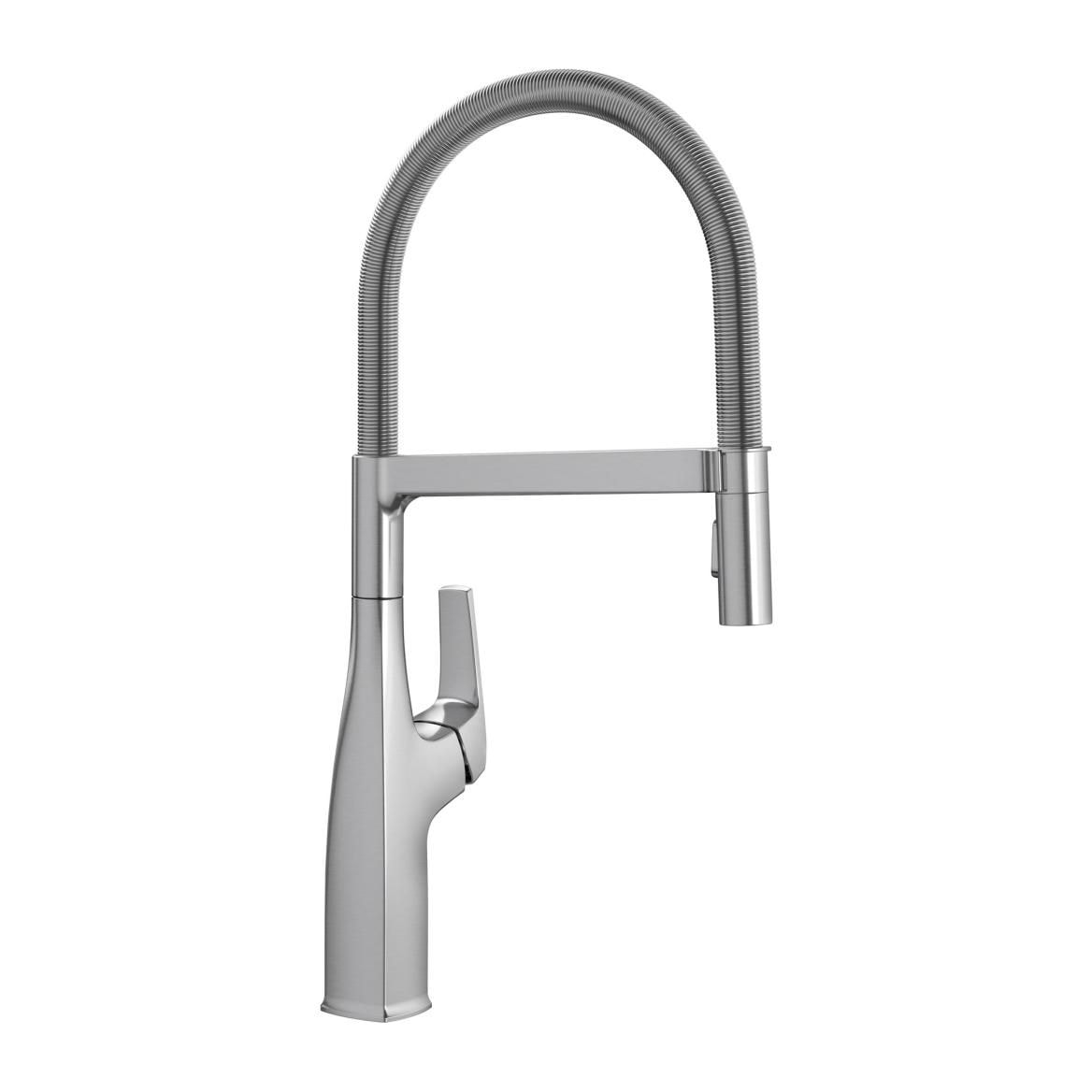 Blanco Rivana Semi-Pro Pull-Down Dual-Spray Kitchen Faucet, PVD Steel