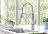 Blanco Rivana Semi-Pro Pull-Down Dual-Spray Kitchen Faucet, PVD Steel image 2