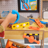 Blueprint Build Wooden Play Workbench with 40+ Accessories, Ages 3+ image 3