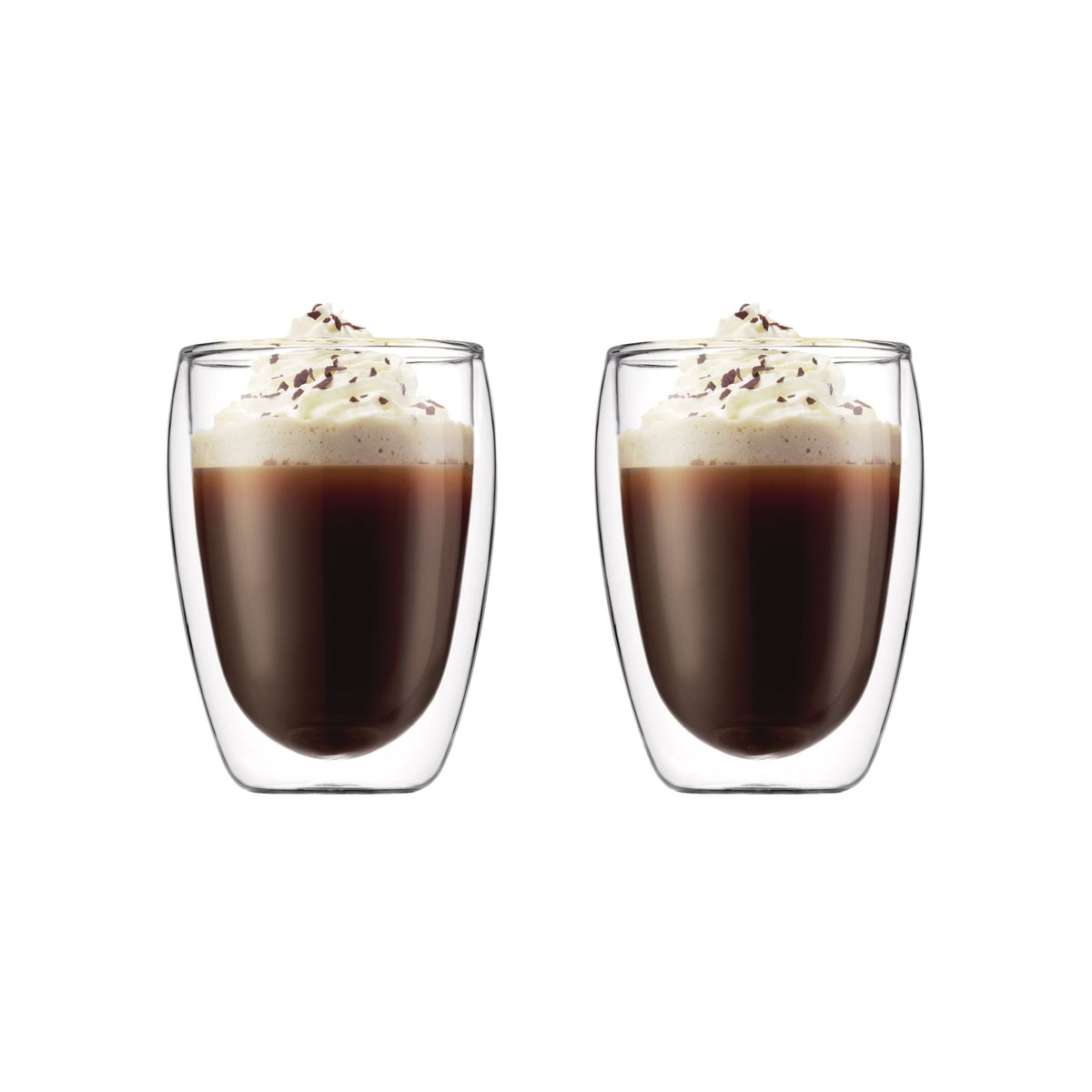 Bodum Double Wall Clear Glass Mugs, 11.8-oz, 2-pk