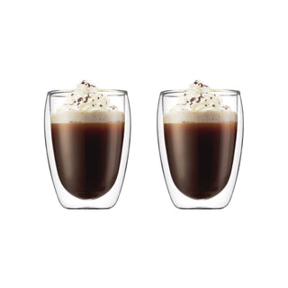 Bodum Double Wall Clear Glass Mugs, 11.8-oz, 2-pk