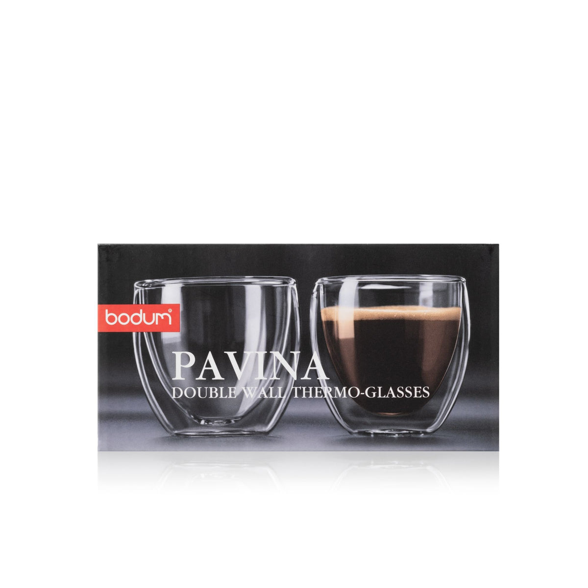 Bodum Double Wall Clear Glass Mugs, 2.7-oz, 2-pk