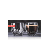 Bodum Double Wall Clear Glass Mugs, 2.7-oz, 2-pk