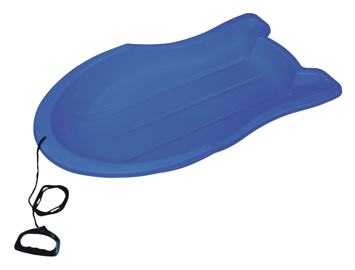 Booster Kids' 1-Person Lightweight Plastic Winter Snow Sled/Toboggan with Tow Rope