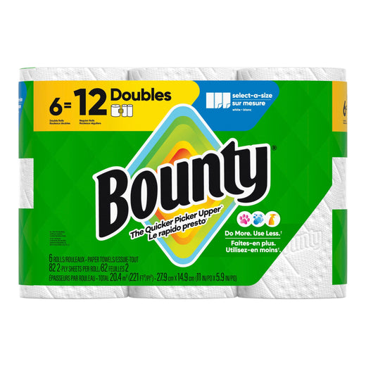 Bounty Select-A-Size Double Roll Paper Towel, 6-pk